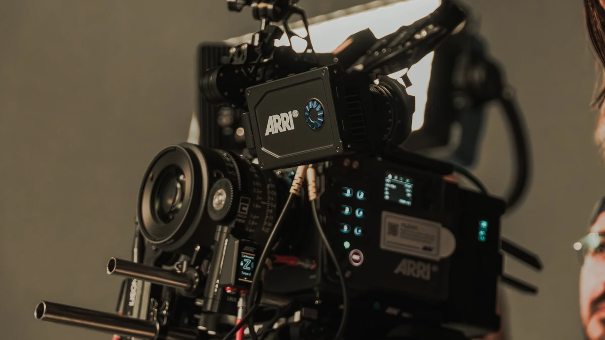 Professional cinema camera on a film set in Istanbul; illustrative stock photograph, not a United States production